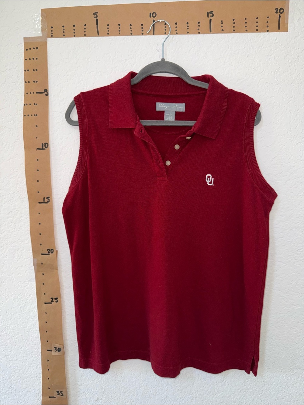 University of Oklahoma Sleeveless Polo Tank - Crimson
